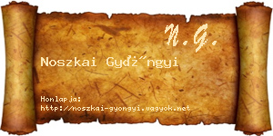 Noszkai Gyöngyi névjegykártya