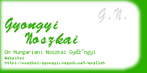 gyongyi noszkai business card